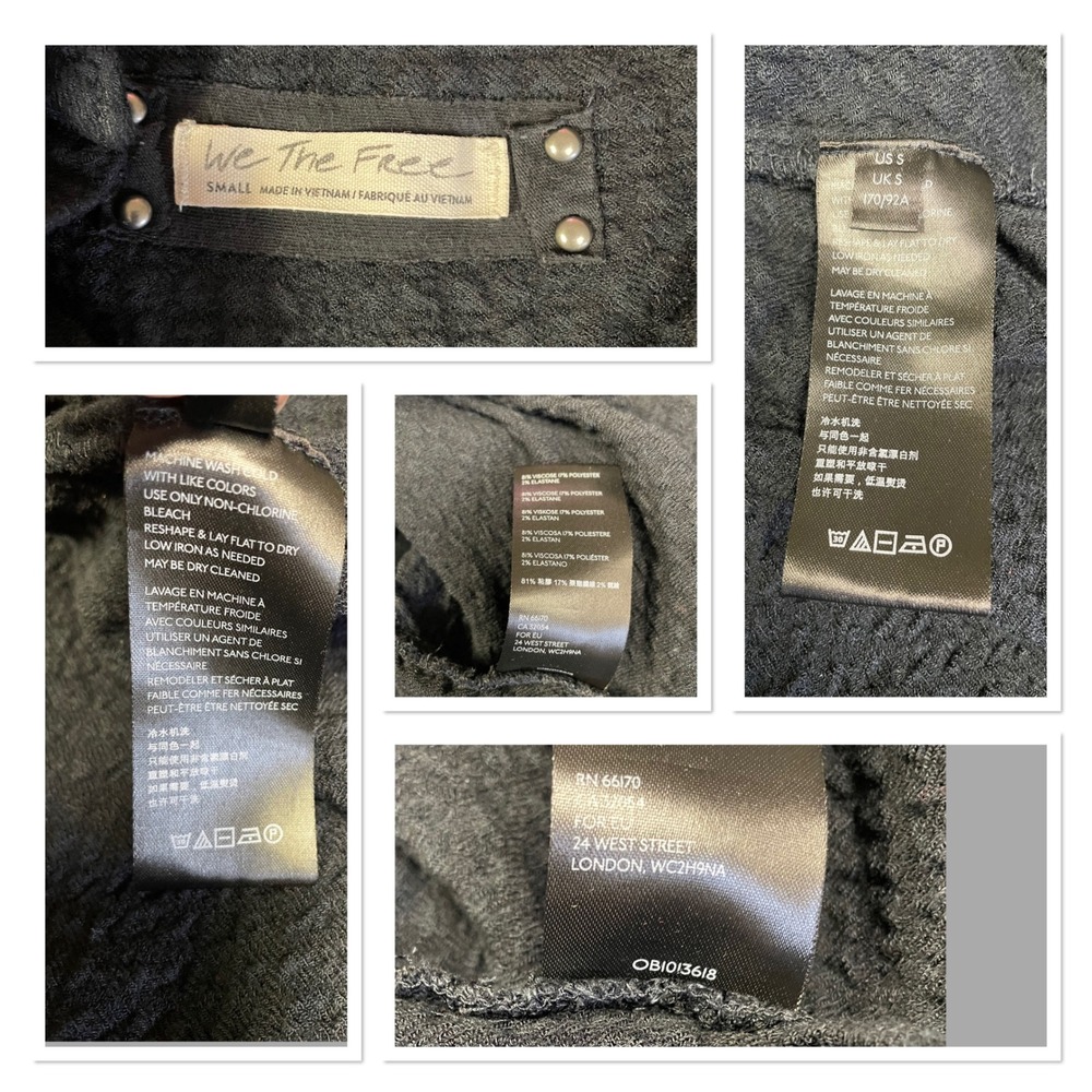 Free People Hidden Valley Button Down Black Shirt Textured Oversized Lounge S - Picture 4 of 13